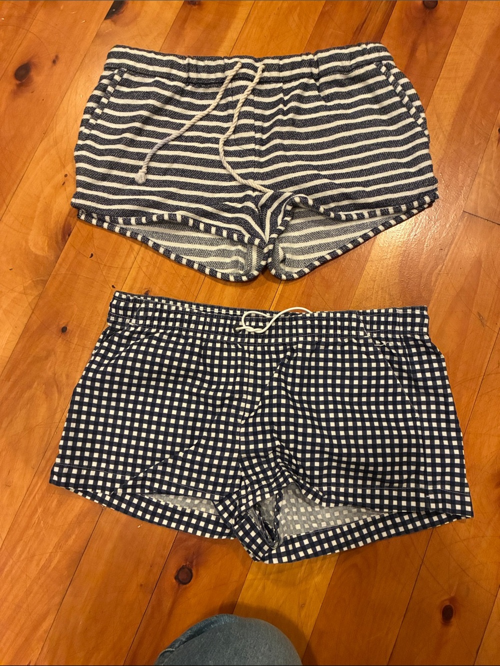 J. Crew Navy Striped & Gingham Athletic Shorts